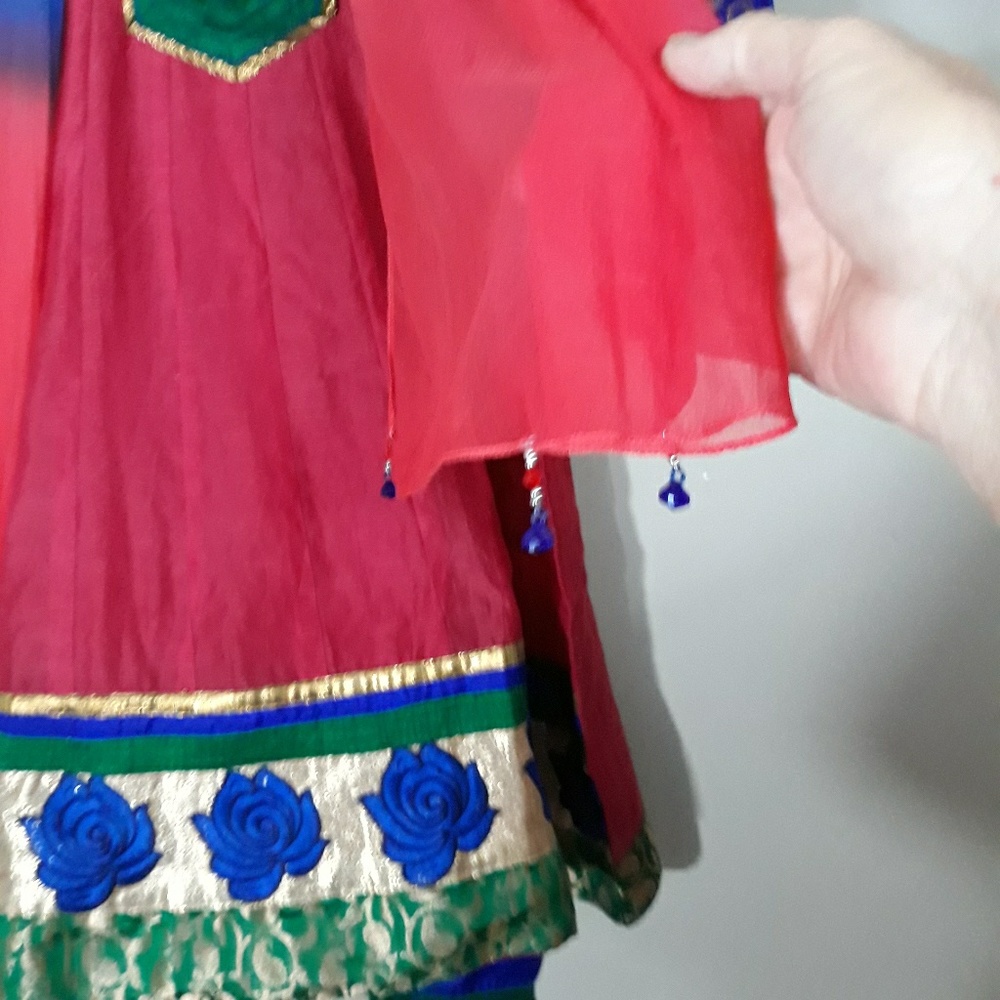 Indian Suit Salwar Punjabi Pants Dupatti scarf 30 - Picture 6 of 7